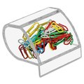 Made-To-Stick Paperclip Holder  Acrylic  3 in. W x 2.75 in. D x 3.5 in. H  Clear MA523668